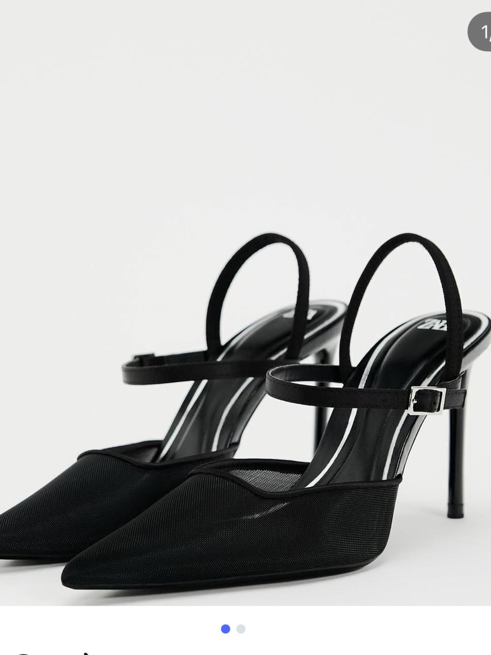 Zara mesh heels worn once